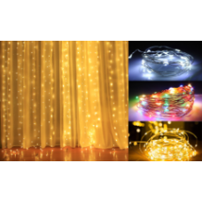 300-LED Twinkle Curtain Lights